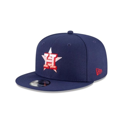 Houston Astros Gorra | New Era MLB Americana Fade 9fifty Snapback Cap Mexico - Azules